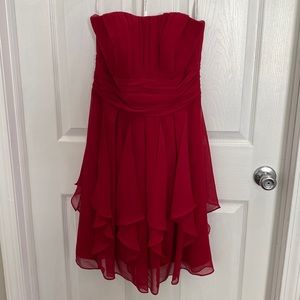 Red Strapless Dress